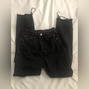 h&m denim black mom jeans